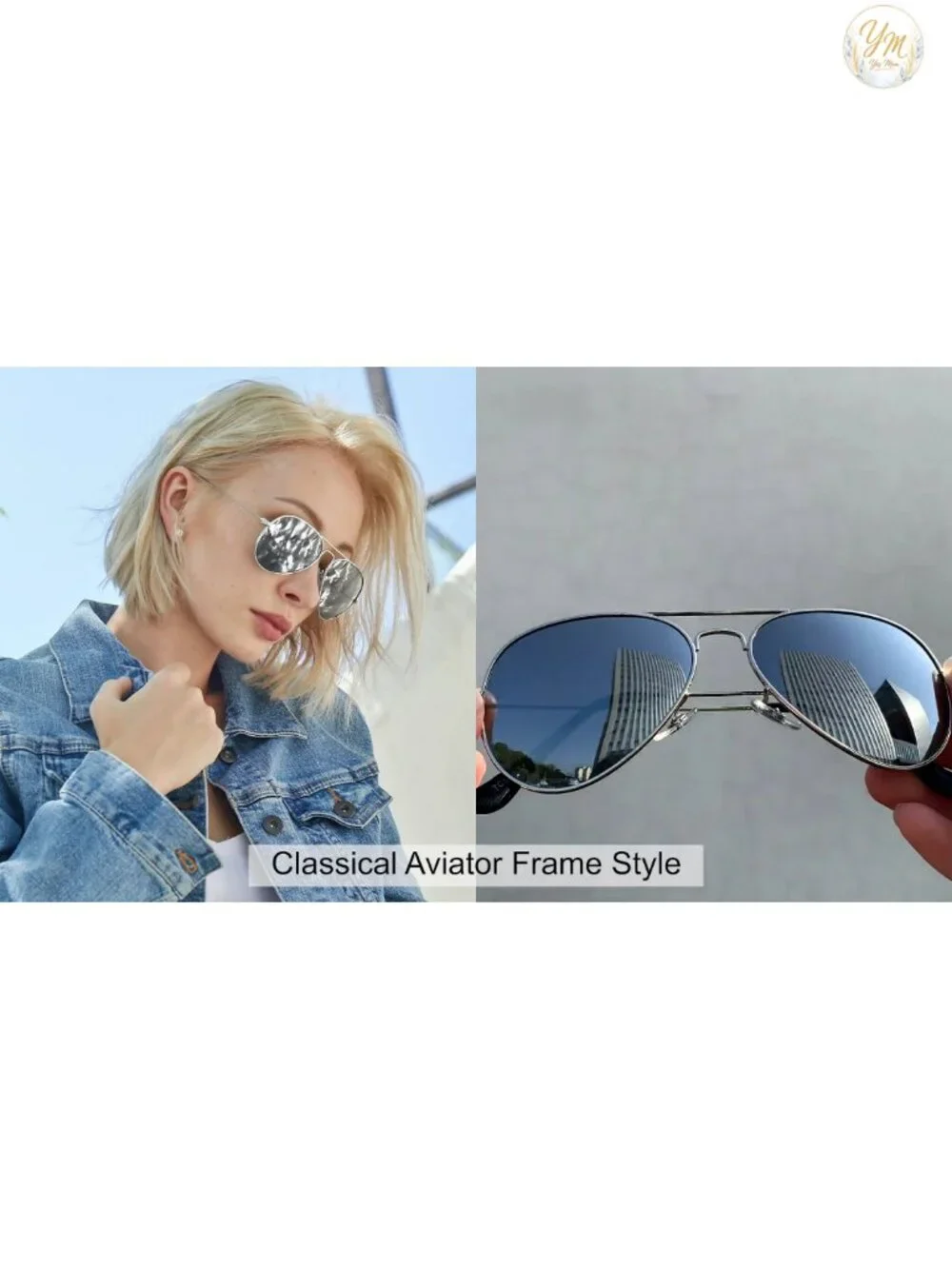 Classic Aviator Sunglasses for Men Women Polarized UV Blocking Driving Sun